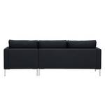 Ecksofa Portobello Webstoff Stoff Ramira: Anthrazit - Breite: 207 cm - Longchair davorstehend rechts