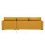 Ecksofa Portobello Webstoff Stoff Selva: Senfgelb - Breite: 207 cm - Longchair davorstehend rechts