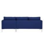 Ecksofa Portobello Webstoff Stoff Ramira: Blau - Breite: 207 cm - Longchair davorstehend rechts