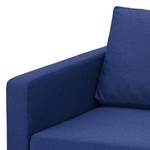 Hoekbank Portobello geweven stof Stof Ramira: Blauw - Breedte: 207 cm - Longchair vooraanzicht rechts