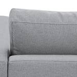 Hoekbank Portobello geweven stof Stof Ramira: ilverkleurig - Breedte: 207 cm - Longchair vooraanzicht rechts