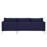 Ecksofa Portobello Webstoff Webstoff Milan: Dunkelblau - Breite: 207 cm - Longchair davorstehend rechts