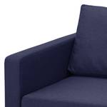 Canapé d'angle Portobello Tissu Tissu Milan : Bleu foncé - Largeur : 207 cm - Méridienne courte à droite (vue de face)