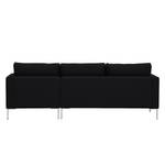 Ecksofa Portobello Webstoff Stoff Selva: Anthrazit - Breite: 207 cm - Longchair davorstehend rechts