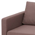 Hoekbank Portobello geweven stof Geweven stof Milan: Grijs-Marron - Breedte: 207 cm - Longchair vooraanzicht rechts