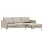 Ecksofa Portobello Webstoff Stoff Selva: Beige - Breite: 207 cm - Longchair davorstehend rechts