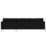 Ecksofa Portobello Webstoff Stoff Selva: Anthrazit - Breite: 251 cm - Longchair davorstehend rechts