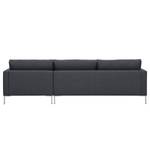 Ecksofa Portobello Webstoff Webstoff Milan: Anthrazit - Breite: 251 cm - Longchair davorstehend rechts