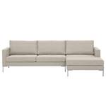 Ecksofa Portobello Webstoff Stoff Selva: Beige - Breite: 251 cm - Longchair davorstehend rechts