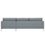 Ecksofa Portobello Webstoff Stoff Selva: Grau - Breite: 251 cm - Longchair davorstehend rechts