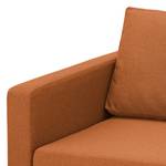 Hoekbank Portobello geweven stof Geweven stof Milan: Roestbruin - Breedte: 251 cm - Longchair vooraanzicht rechts