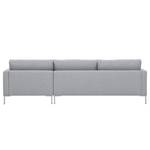 Ecksofa Portobello Webstoff Webstoff Milan: Hellgrau - Breite: 251 cm - Longchair davorstehend rechts