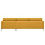 Ecksofa Portobello Webstoff Stoff Selva: Senfgelb - Breite: 251 cm - Longchair davorstehend rechts