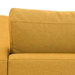 Canapé d'angle Portobello Tissu Tissu Selva : Jaune moutarde - Largeur : 251 cm - Méridienne courte à droite (vue de face)