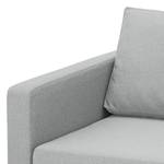 Hoekbank Portobello geweven stof Stof Selva: Zilvergrijs - Breedte: 251 cm - Longchair vooraanzicht rechts