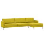 Ecksofa Portobello Webstoff Webstoff Milan: Gelb - Breite: 293 cm - Longchair davorstehend rechts