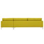 Ecksofa Portobello Webstoff Webstoff Milan: Gelb - Breite: 293 cm - Longchair davorstehend rechts