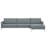 Ecksofa Portobello Webstoff Stoff Selva: Grau - Breite: 293 cm - Longchair davorstehend rechts