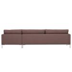 Ecksofa Portobello Webstoff Webstoff Milan: Grau-Braun - Breite: 293 cm - Longchair davorstehend rechts