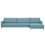 Ecksofa Portobello Webstoff Stoff Selva: Hellblau - Breite: 293 cm - Longchair davorstehend rechts