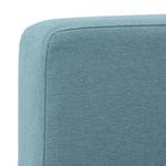 Canapé d'angle Portobello Tissu Tissu Selva : Bleu clair - Largeur : 293 cm - Méridienne courte à droite (vue de face)