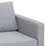 Hoekbank Portobello geweven stof Geweven stof Milan: Lichtgrijs - Breedte: 293 cm - Longchair vooraanzicht rechts