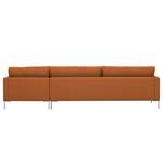 Ecksofa Portobello Webstoff Webstoff Milan: Rostbraun - Breite: 293 cm - Longchair davorstehend rechts