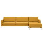 Ecksofa Portobello Webstoff Stoff Selva: Senfgelb - Breite: 293 cm - Longchair davorstehend rechts