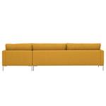 Ecksofa Portobello Webstoff Stoff Selva: Senfgelb - Breite: 293 cm - Longchair davorstehend rechts