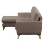 Ecksofa Postville Strukturstoff - Latte Macchiato - Longchair davorstehend links