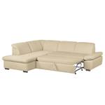 Ecksofa Potosi Webstoff Beige - Longchair davorstehend links - Schlaffunktion - Keine Funktion