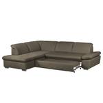 Ecksofa Potosi Webstoff Taupe - Longchair davorstehend links - Schlaffunktion - Keine Funktion