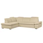 Ecksofa Potosi Webstoff Beige - Longchair davorstehend links - Keine Funktion - Keine Funktion