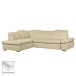 Ecksofa Potosi Webstoff Beige - Longchair davorstehend links - Keine Funktion - Keine Funktion