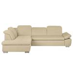 Ecksofa Potosi Webstoff Beige - Longchair davorstehend links - Keine Funktion - Keine Funktion