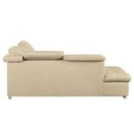 Ecksofa Potosi Webstoff Beige - Longchair davorstehend links - Schlaffunktion - Keine Funktion