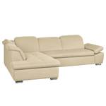 Ecksofa Potosi Webstoff Beige - Longchair davorstehend links - Keine Funktion - Keine Funktion