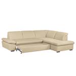 Ecksofa Potosi Webstoff Beige - Longchair davorstehend rechts - Schlaffunktion - Keine Funktion