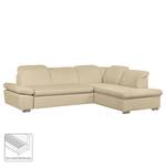 Ecksofa Potosi Webstoff Beige - Longchair davorstehend rechts - Schlaffunktion - Keine Funktion