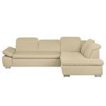 Ecksofa Potosi Webstoff Beige - Longchair davorstehend rechts - Keine Funktion - Keine Funktion