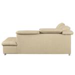 Ecksofa Potosi Webstoff Beige - Longchair davorstehend rechts - Keine Funktion - Keine Funktion