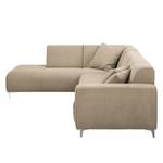 Ecksofa Pracht Microfaser - Beige - Ottomane davorstehend links