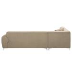 Ecksofa Pracht Microfaser - Beige - Ottomane davorstehend links