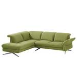 Ecksofa Radway Flachgewebe Avocado - Ottomane davorstehend links