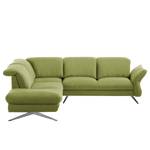 Ecksofa Radway Flachgewebe Avocado - Ottomane davorstehend links