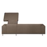 Ecksofa Recife mit Schlaffunktion - Webstoff - Braun - Longchair davorstehend links