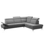 Ecksofa Riverbend Platin - Ottomane davorstehend rechts