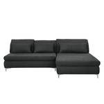 Ecksofa Rockford II Webstoff Anthrazit - Longchair davorstehend rechts