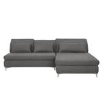 Ecksofa Rockford II Webstoff Grau - Longchair davorstehend rechts