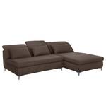 Ecksofa Rockford II Webstoff Muskat - Longchair davorstehend rechts